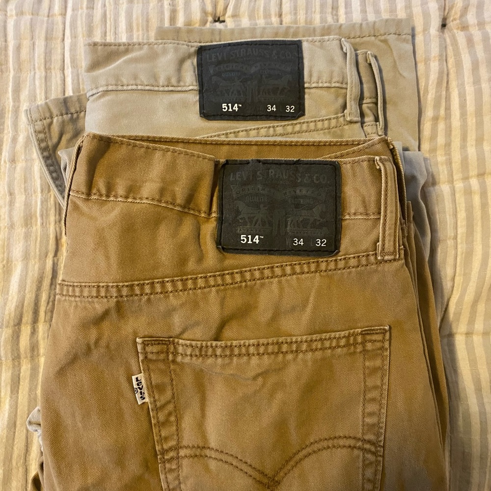 Levi’s Men’s 514 Straight Fit Jeans - Set of 2 34x32